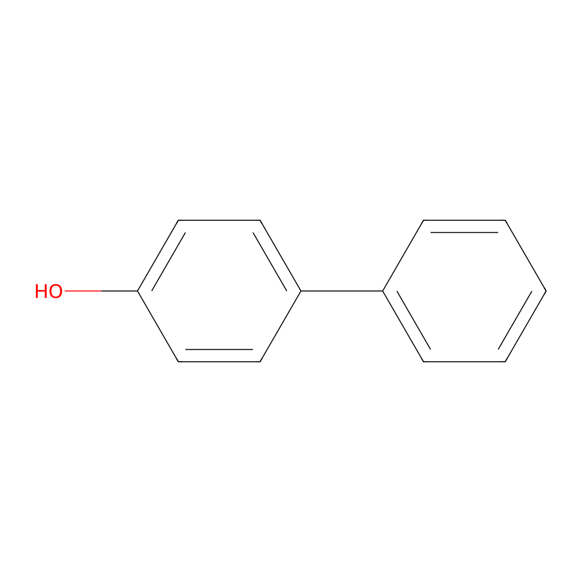 4-Hydroxybiphenyl molecular structure, CAS 1322-20-9