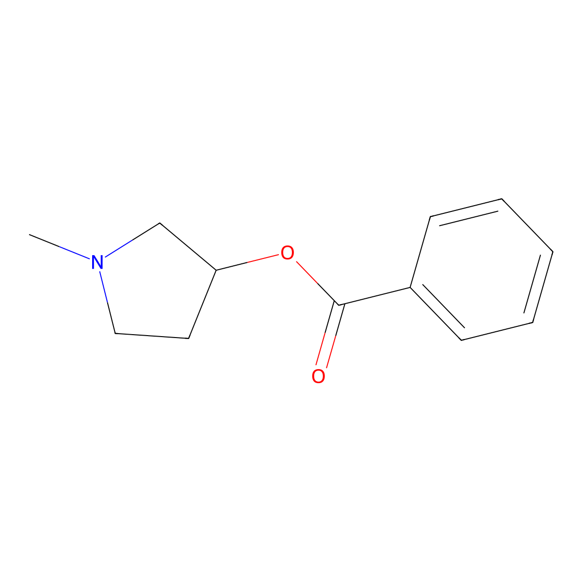 1-Methyl-3-pyrrolidinyl Benzoate molecular structure, CAS 13220-17-2