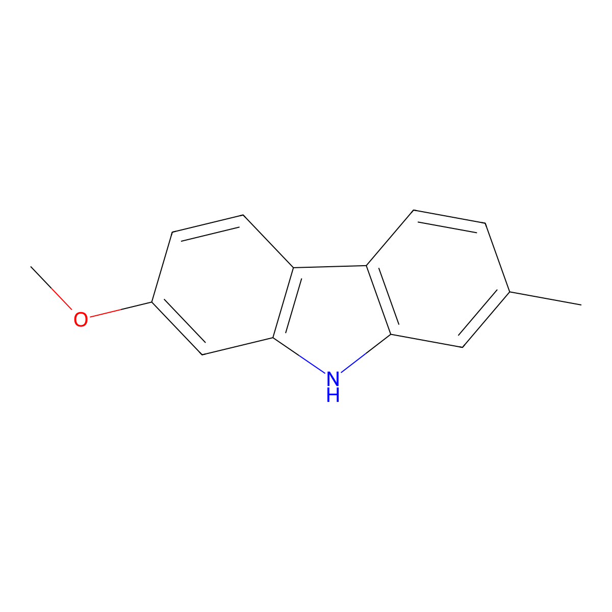 2-Methoxy-7-methyl-9H-carbazole molecular structure, CAS 13220-39-8
