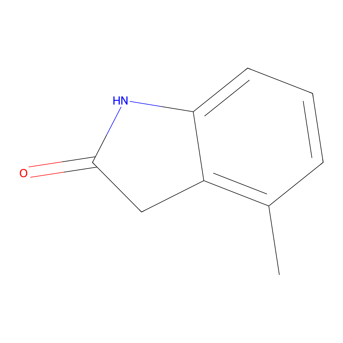 4-Methyl-1,3-dihydro-2H-indol-2-one molecular structure, CAS 13220-46-7