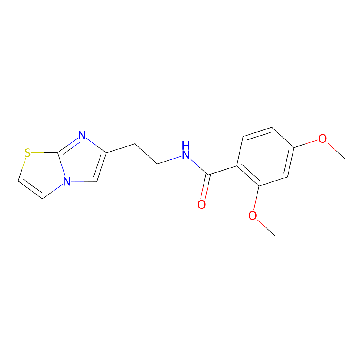 N-(2-{imidazo[2,1-b][1,3]thiazol-6-yl}ethyl)-2,4-dimethoxybenzamide molecular structure, CAS 1322011-52-8