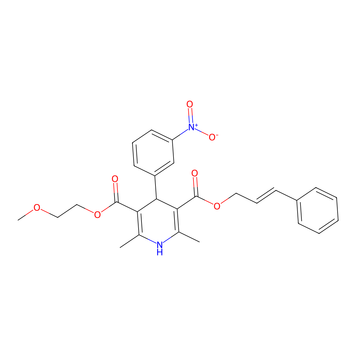 Cilnidipine molecular structure, CAS 132203-70-4