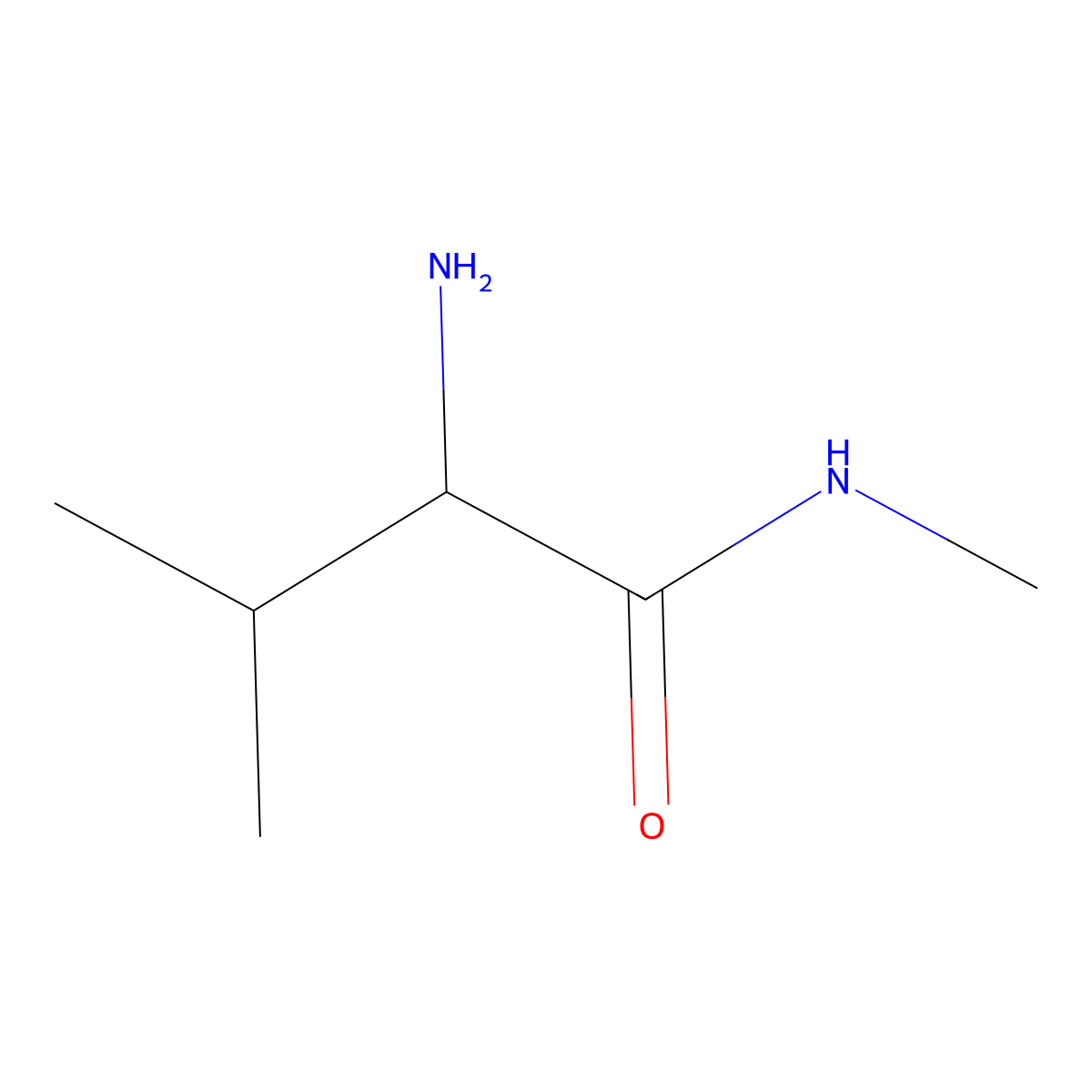 (2R)-2-amino-N,3-dimethylbutanamide molecular structure, CAS 132204-10-5