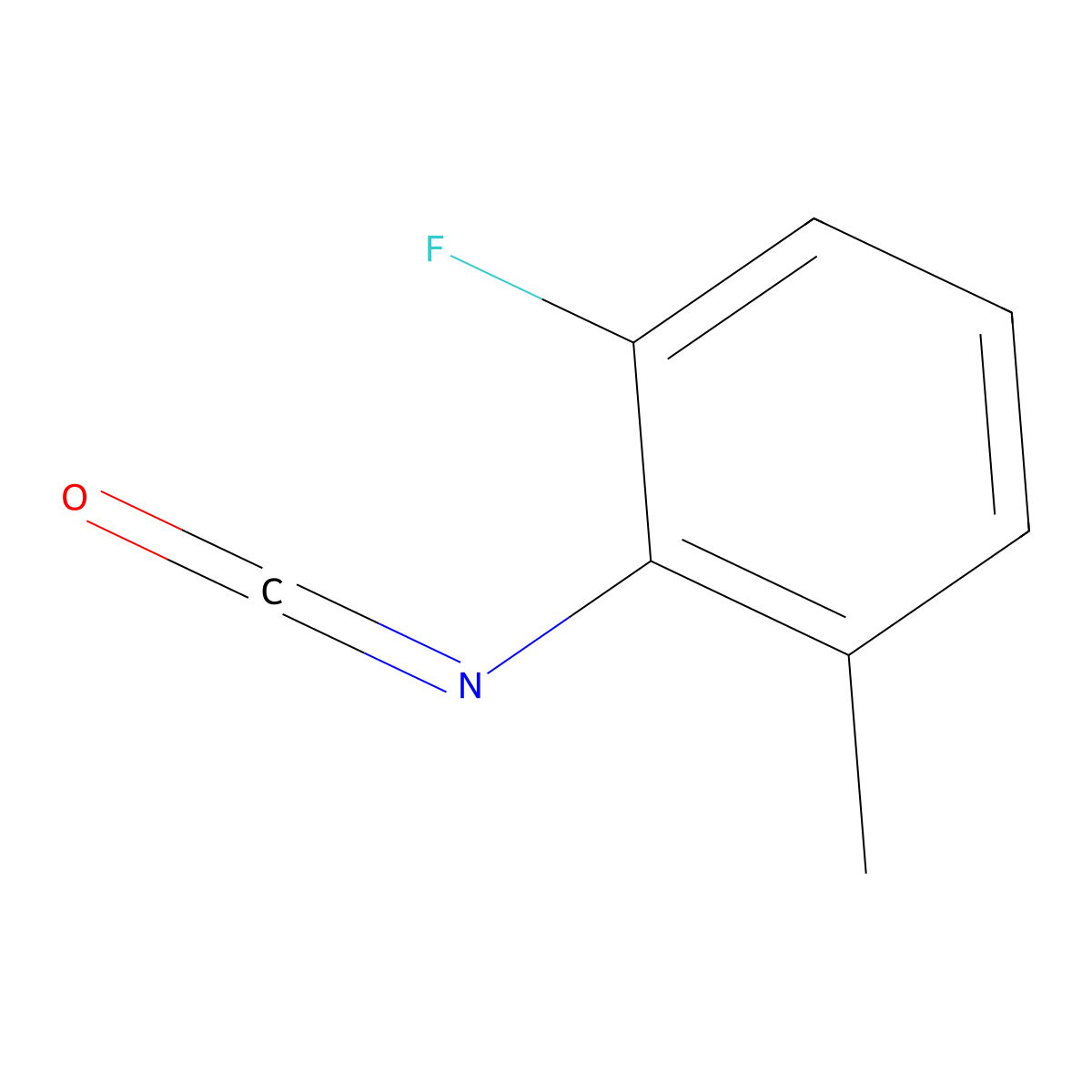 1-Fluoro-2-isocyanato-3-methylbenzene molecular structure, CAS 1322089-89-3