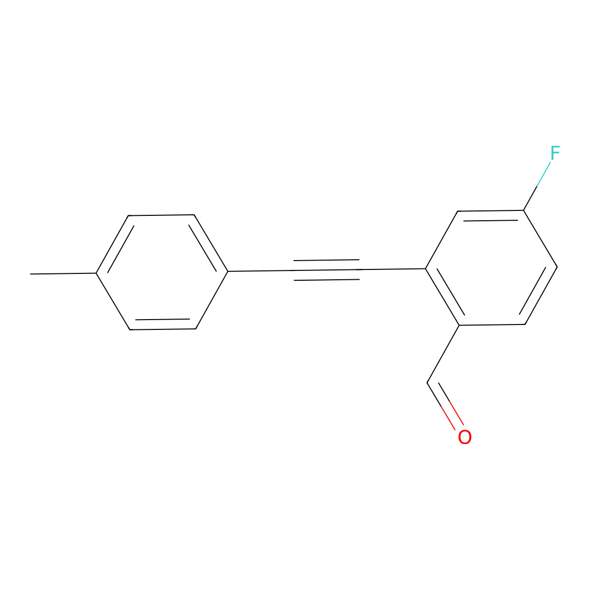 4-Fluoro-2-(p-tolylethynyl)benzaldehyde molecular structure, CAS 1322091-22-4