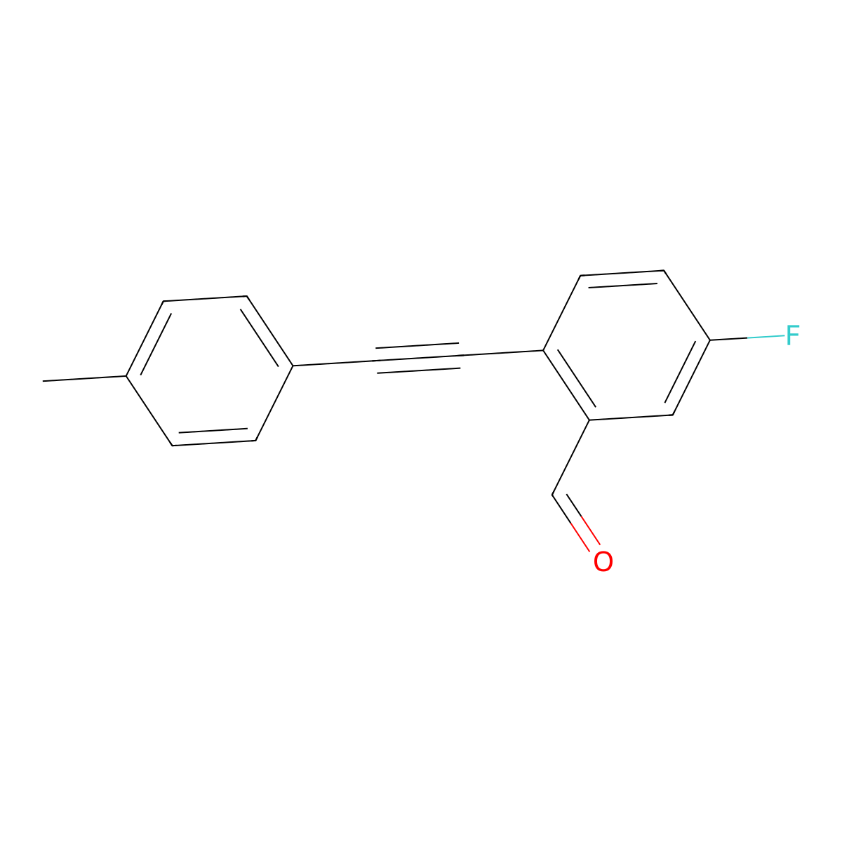 5-Fluoro-2-(p-tolylethynyl)benzaldehyde molecular structure, CAS 1322091-23-5