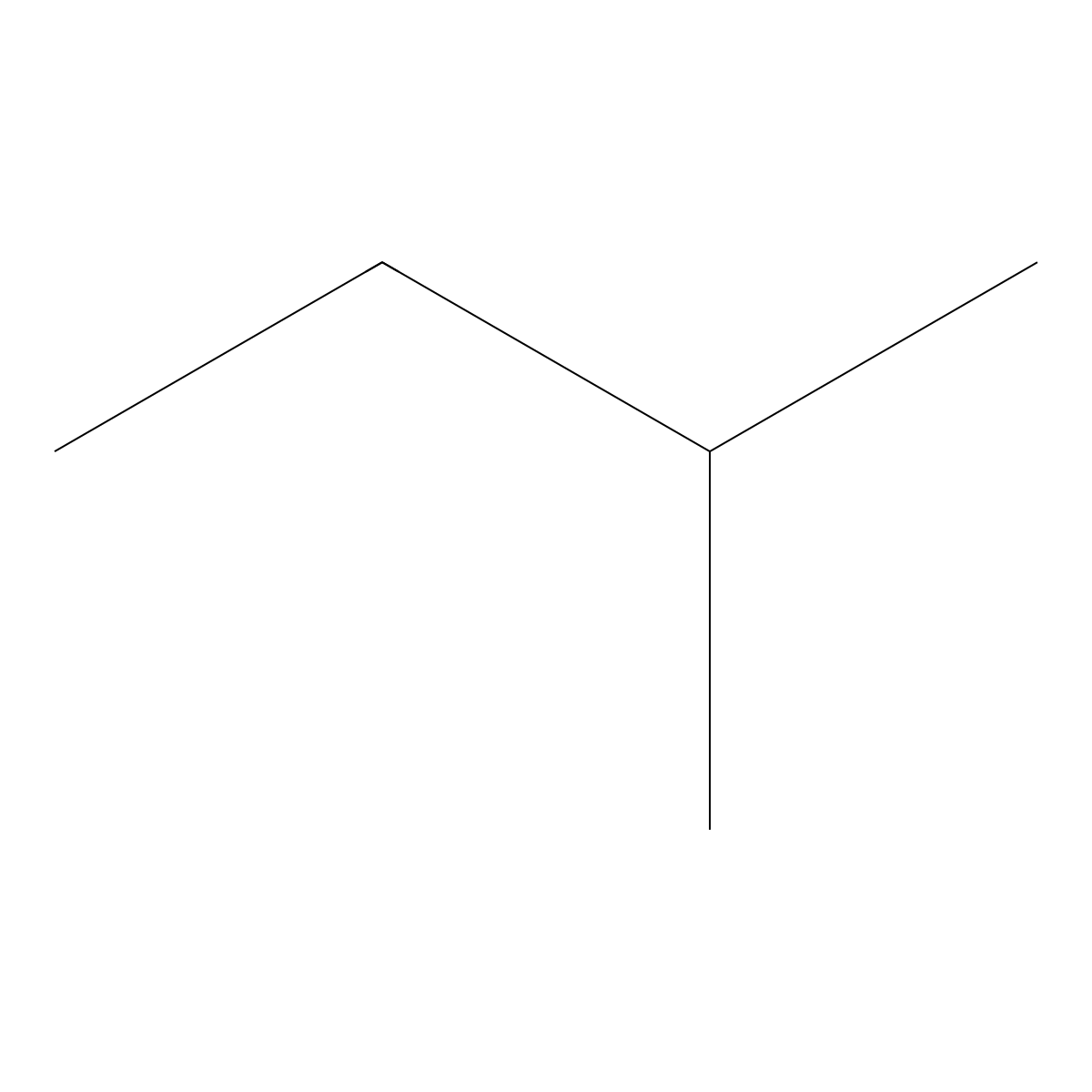 Isopentane molecular structure, CAS 13221-81-3
