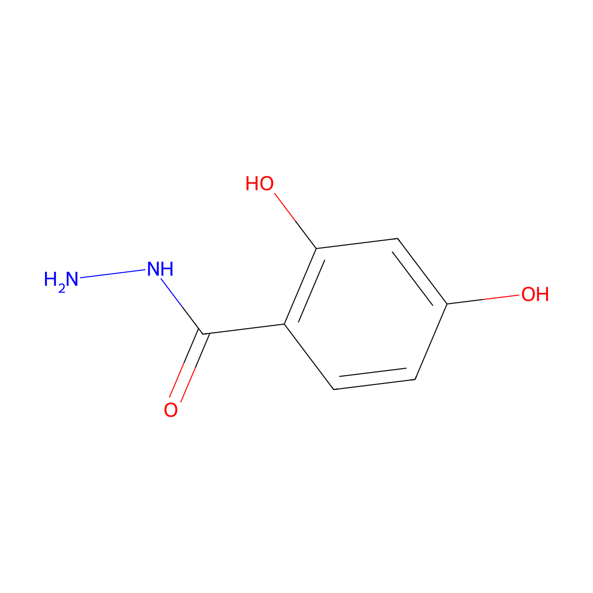 Benzoic acid, 2,4-dihydroxy-, hydrazide molecular structure, CAS 13221-86-8