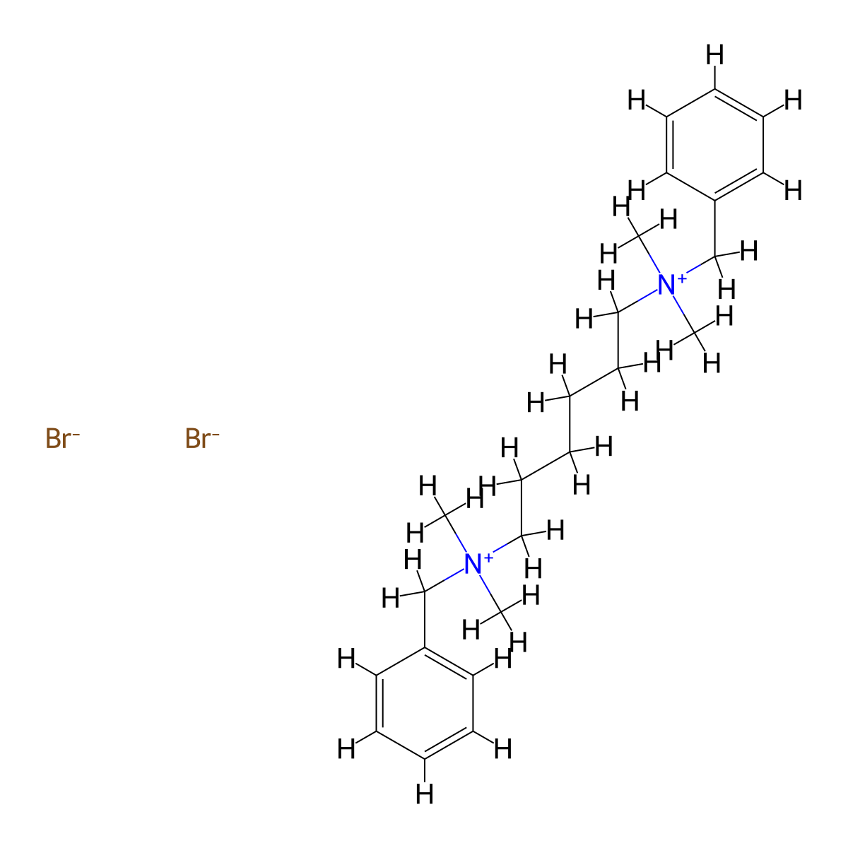 Ammonium, hexamethylenebis(benzyldimethyl-, dibromide molecular structure, CAS 13221-98-2