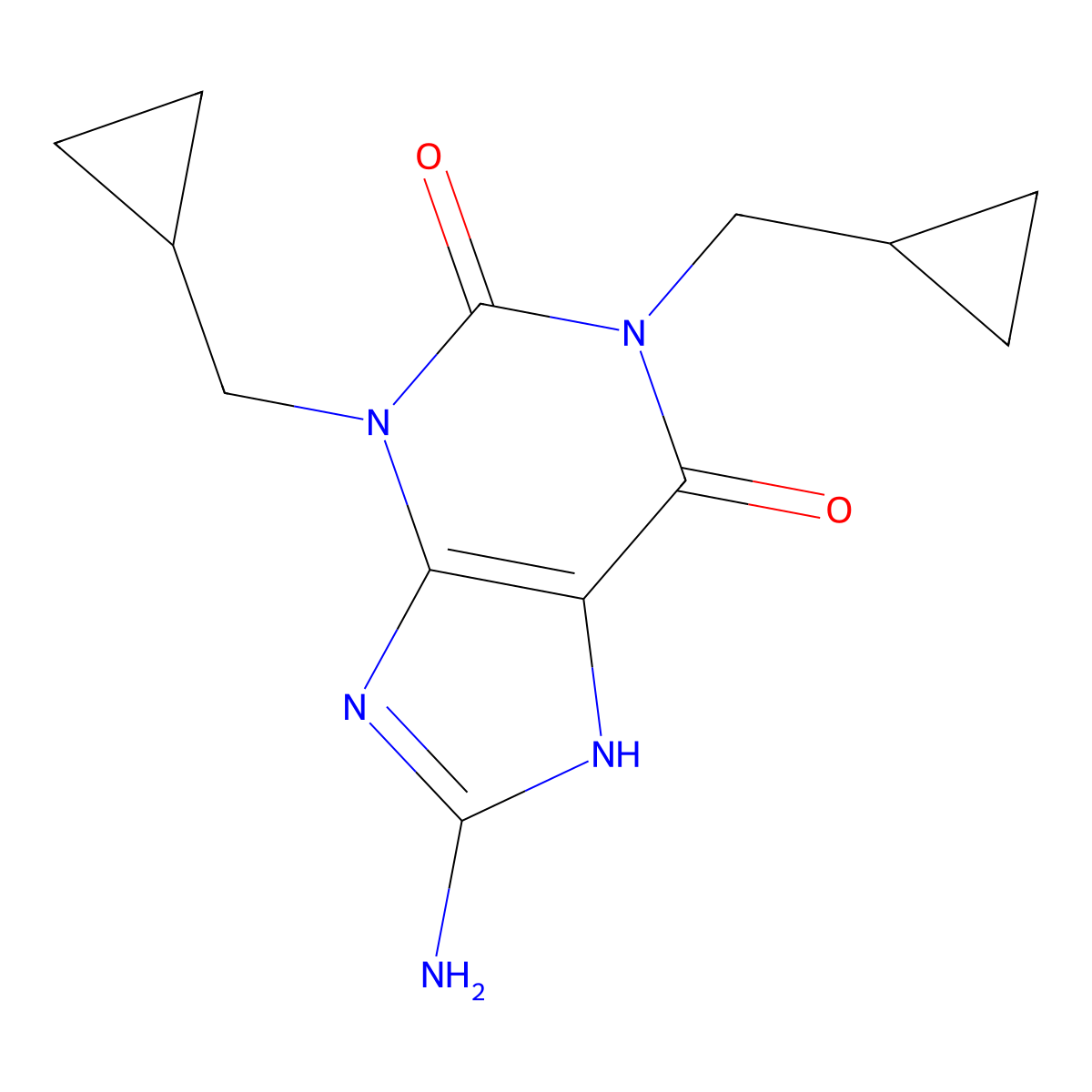 Cipamfylline molecular structure, CAS 132210-43-6