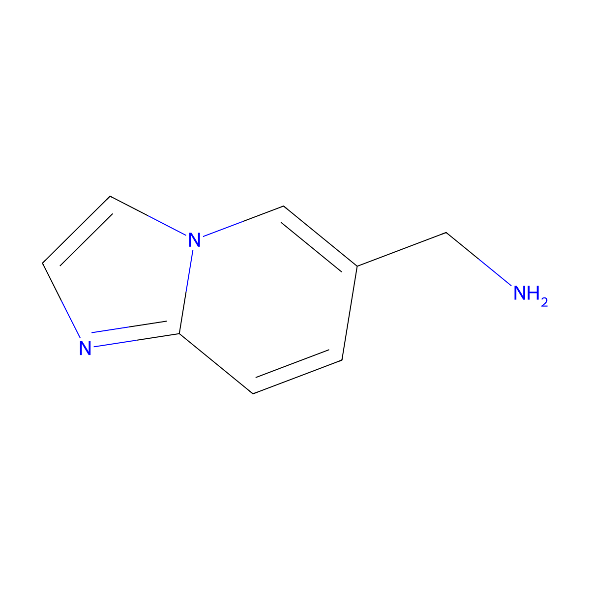 1-(Imidazo(1,2-a)pyridin-6-yl)methanamine molecular structure, CAS 132213-03-7