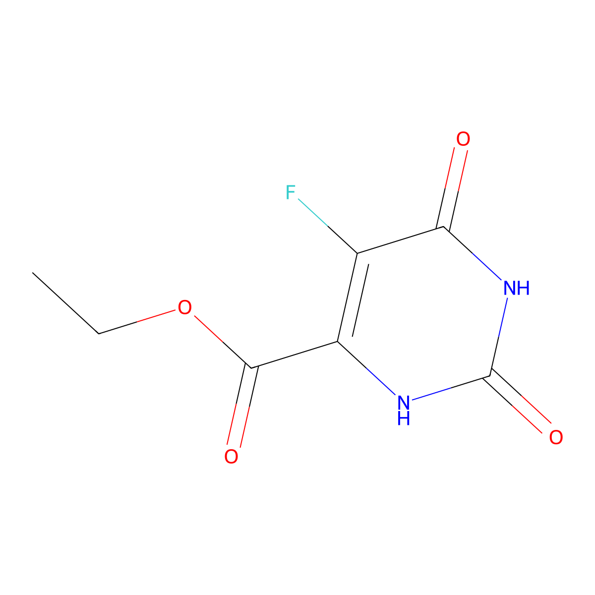 Ethyl 5-fluoroorotate molecular structure, CAS 132214-26-7