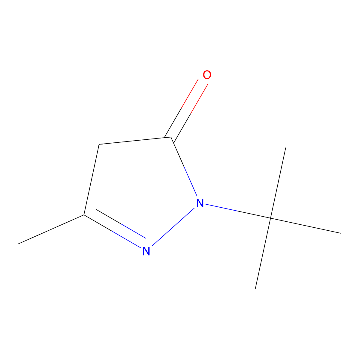 2-(tert-butyl)-5-methyl-2,4-dihydro-3H-pyrazol-3-one molecular structure, CAS 132214-71-2