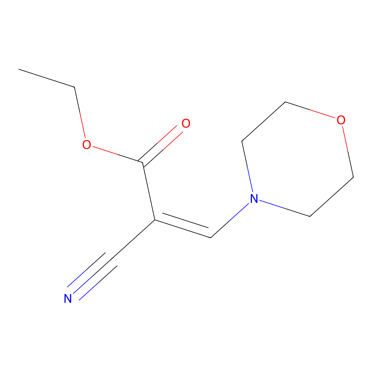 2-Cyano-3-morpholin-4-YL-acrylic acid ethyl ester molecular structure, CAS 1322196-25-7