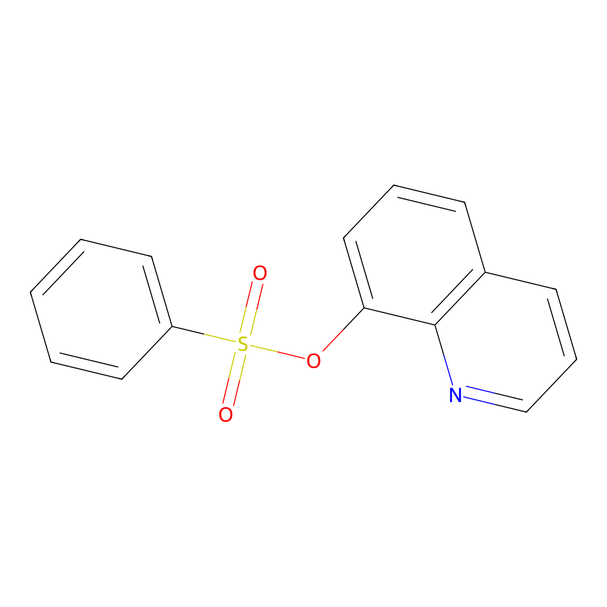 Quinolin-8-yl benzenesulfonate molecular structure, CAS 13222-10-1