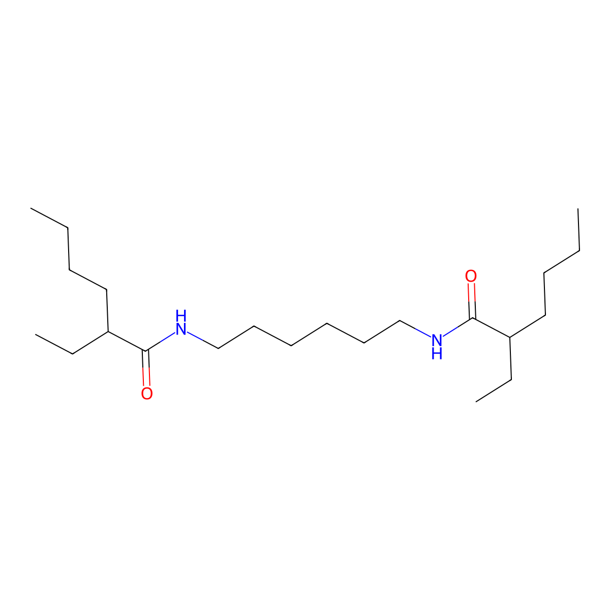 N,N'-Hexane-1,6-diylbis(2-ethylhexanamide) molecular structure, CAS 13222-16-7