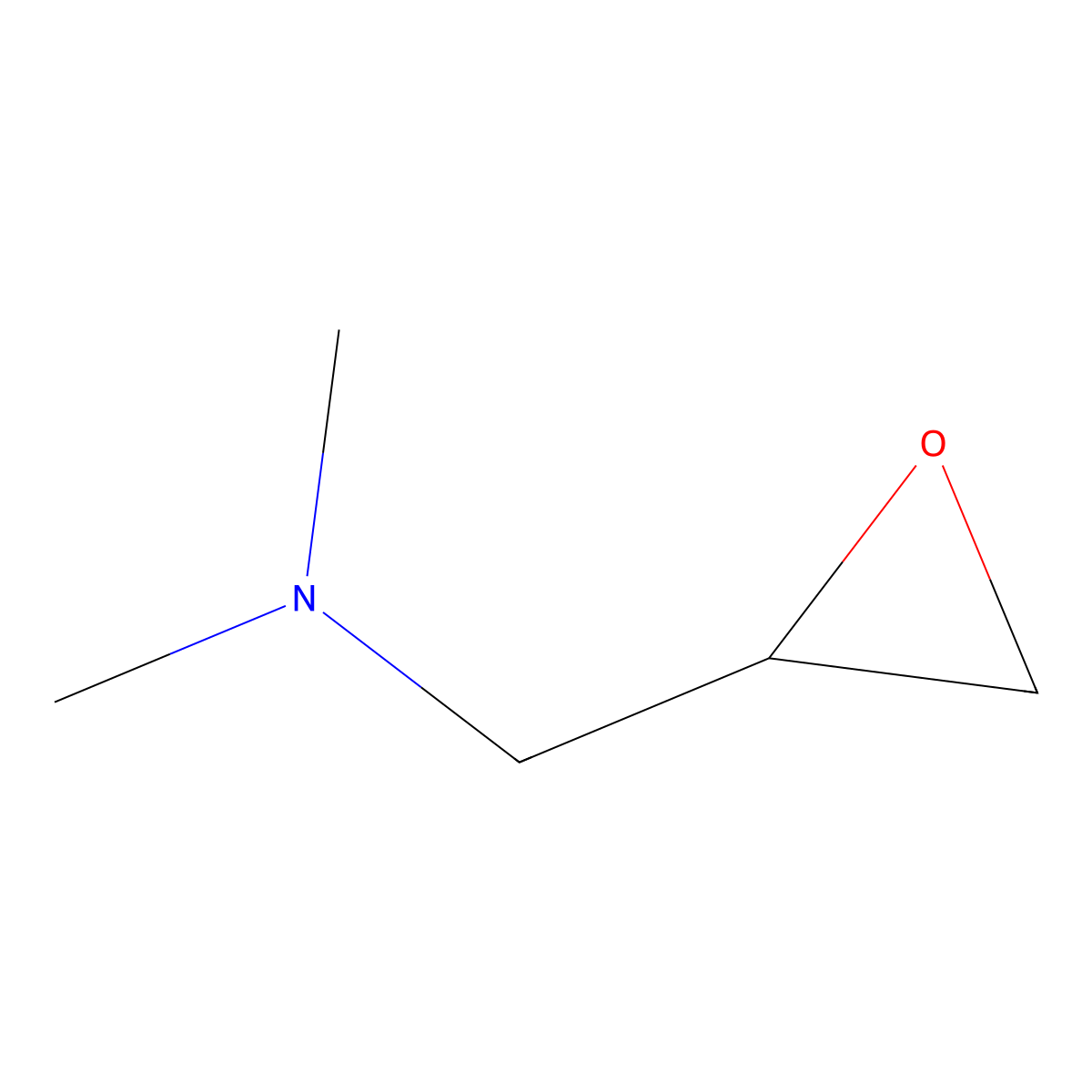 N,N-Dimethyl-1-oxiran-2-ylmethanamine molecular structure, CAS 13222-40-7