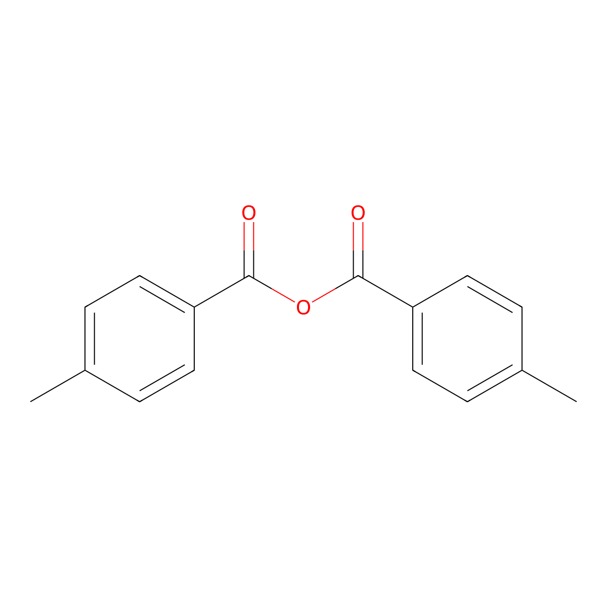 4-Methylbenzoic acid anhydride molecular structure, CAS 13222-85-0