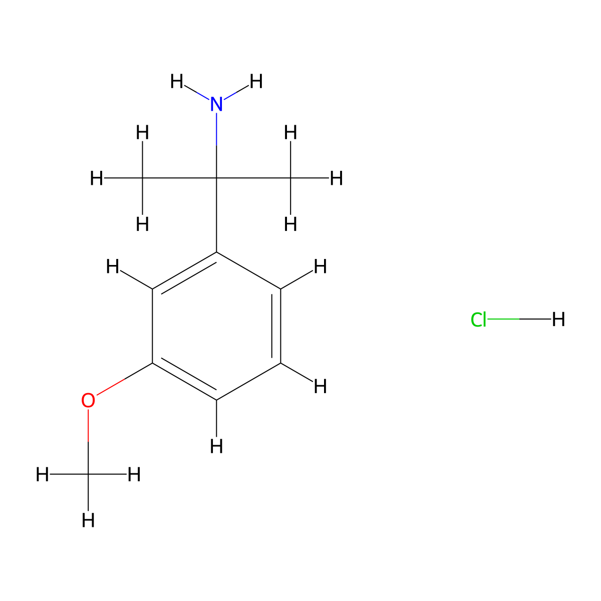 2-(3-Methoxyphenyl)propan-2-amine hydrochloride molecular structure, CAS 1322200-79-2