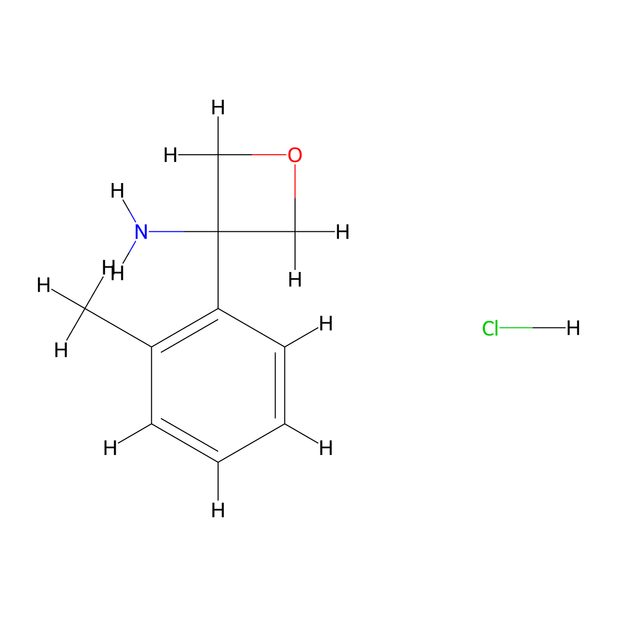 3-o-Tolyloxetan-3-amine hydrochloride molecular structure, CAS 1322200-82-7