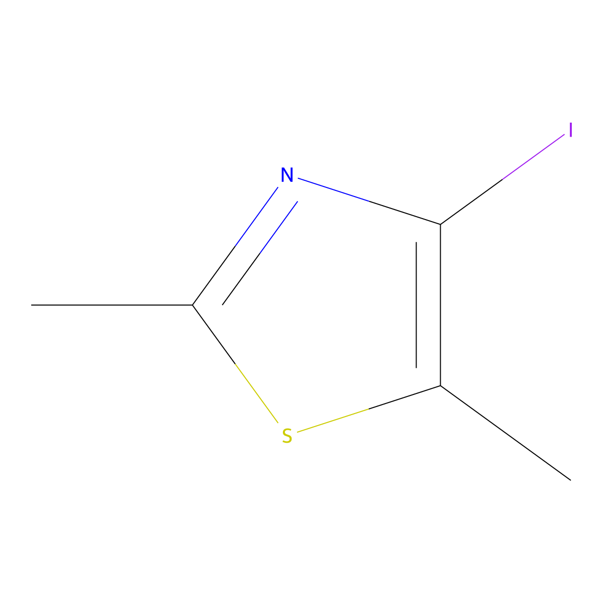 4-Iodo-2,5-dimethyl-1,3-thiazole molecular structure, CAS 132221-50-2