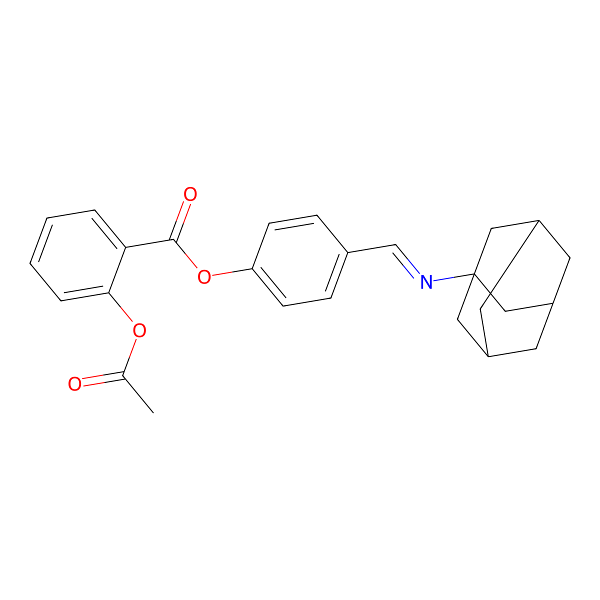 [4-(1-Adamantyliminomethyl)phenyl] 2-acetyloxybenzoate molecular structure, CAS 1322217-24-2