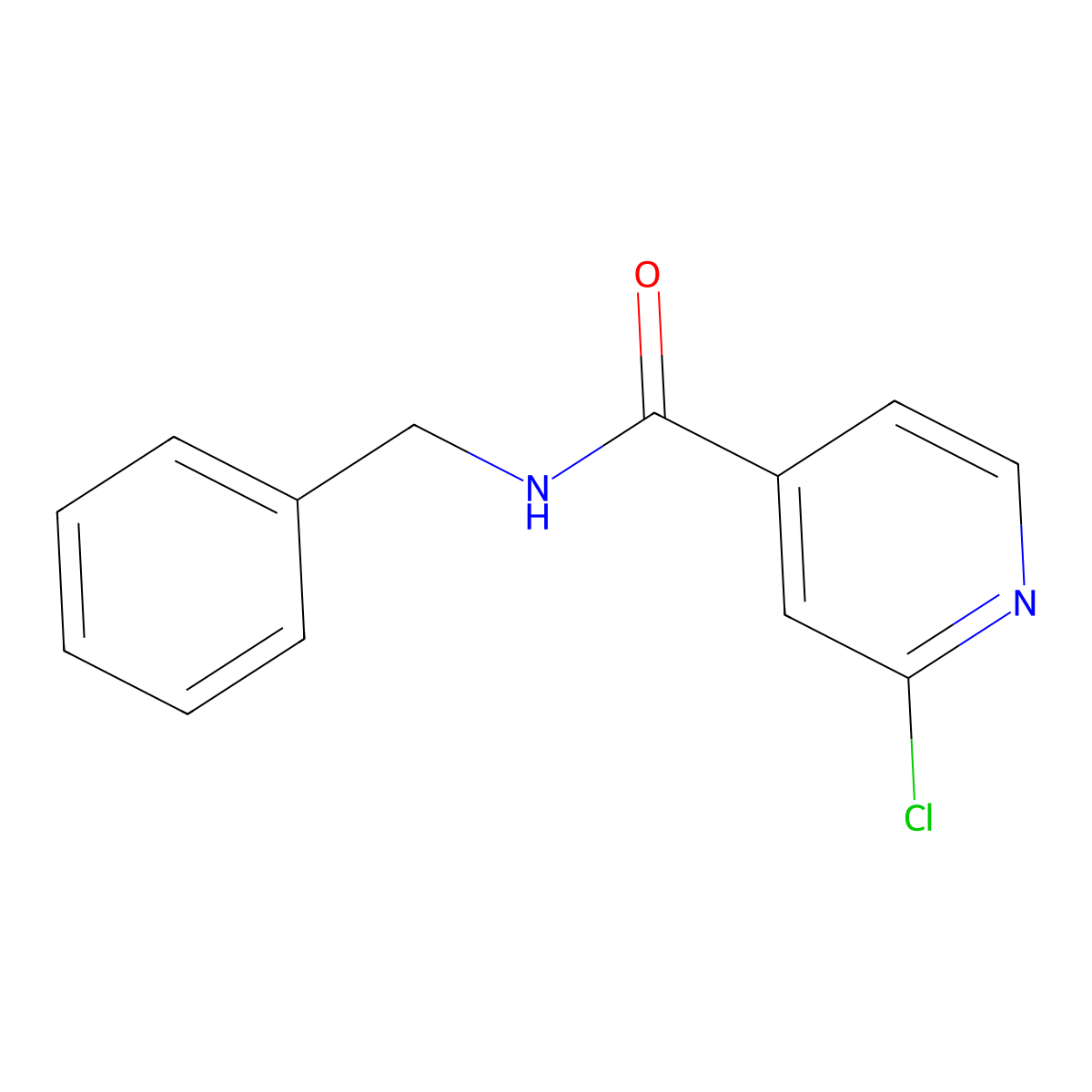 N-benzyl-2-chloropyridine-4-carboxamide molecular structure, CAS 132222-38-9