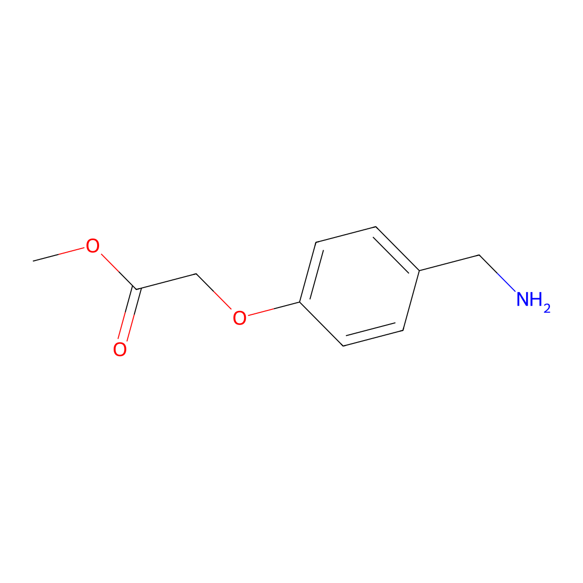 Methyl [4-(aminomethyl)phenoxy]acetate molecular structure, CAS 132224-97-6