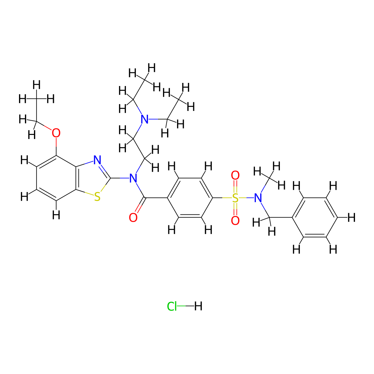 4-(N-benzyl-N-methylsulfamoyl)-N-(2-(diethylamino)ethyl)-N-(4-ethoxybenzo[d]thiazol-2-yl)benzamide hydrochloride molecular structure, CAS 1322240-18-5