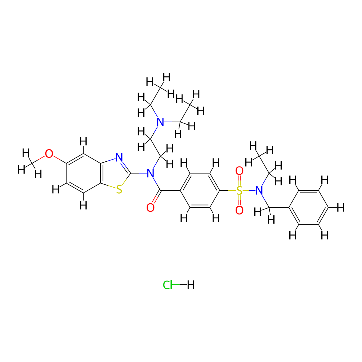 4-(N-benzyl-N-ethylsulfamoyl)-N-(2-(diethylamino)ethyl)-N-(5-methoxybenzo[d]thiazol-2-yl)benzamide hydrochloride molecular structure, CAS 1322264-51-6