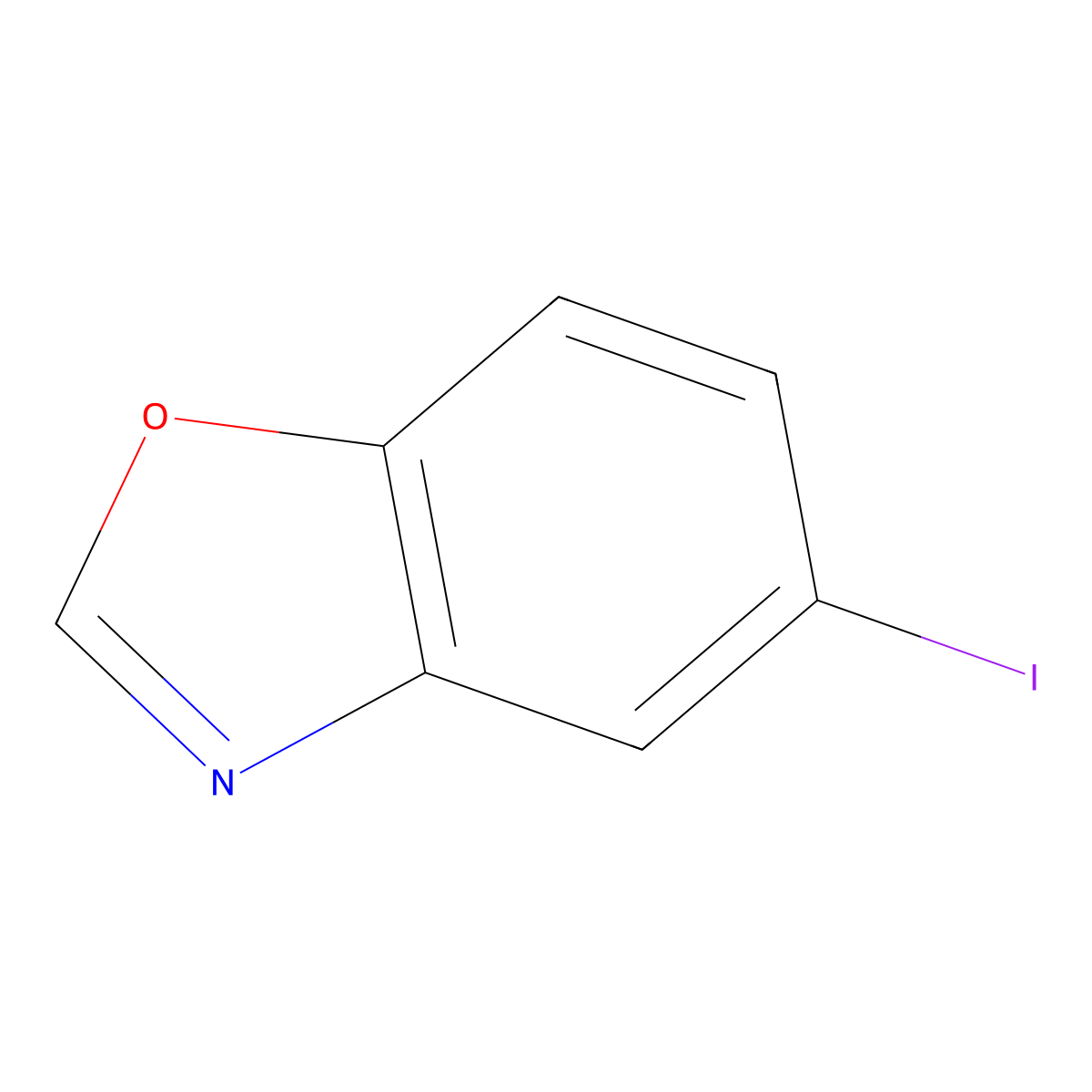 Benzoxazole, 5-iodo- molecular structure, CAS 132227-02-2