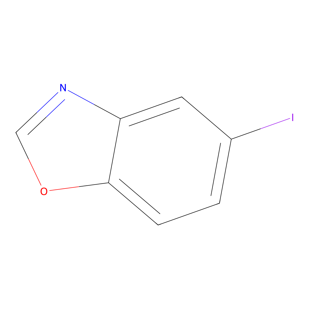 Benzoxazole, 5-iodo- molecular structure, CAS 132227-02-2