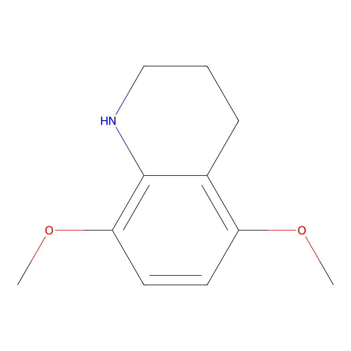 5,8-Dimethoxy-1,2,3,4-tetrahydroquinoline molecular structure, CAS 132227-05-5