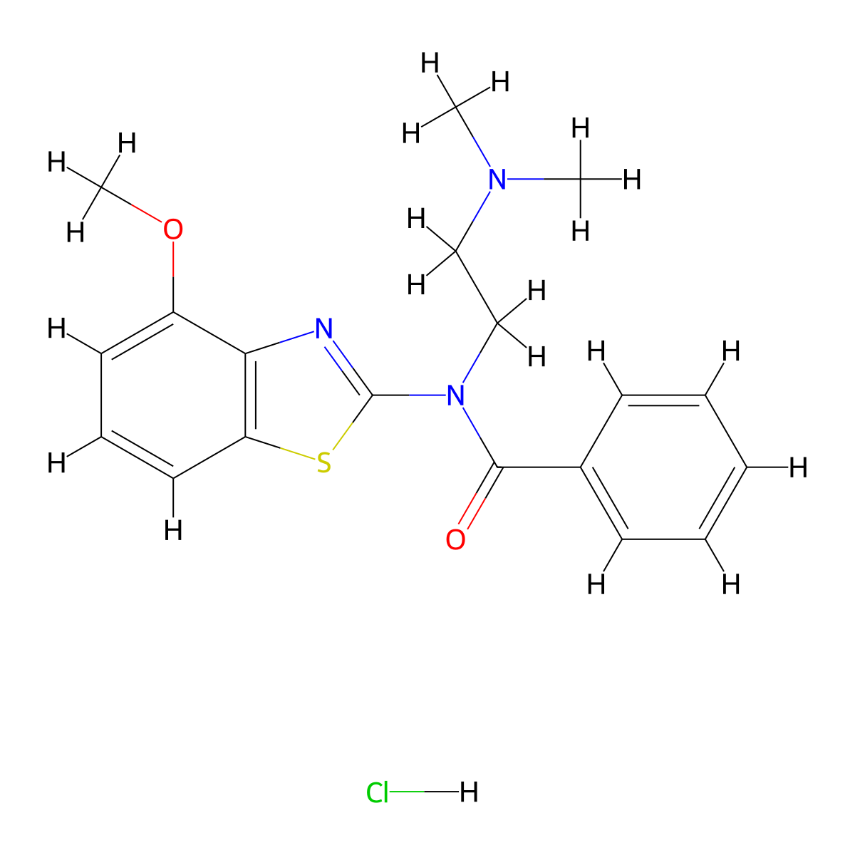 N-(2-(dimethylamino)ethyl)-N-(4-methoxybenzo[d]thiazol-2-yl)benzamide hydrochloride molecular structure, CAS 1322280-68-1