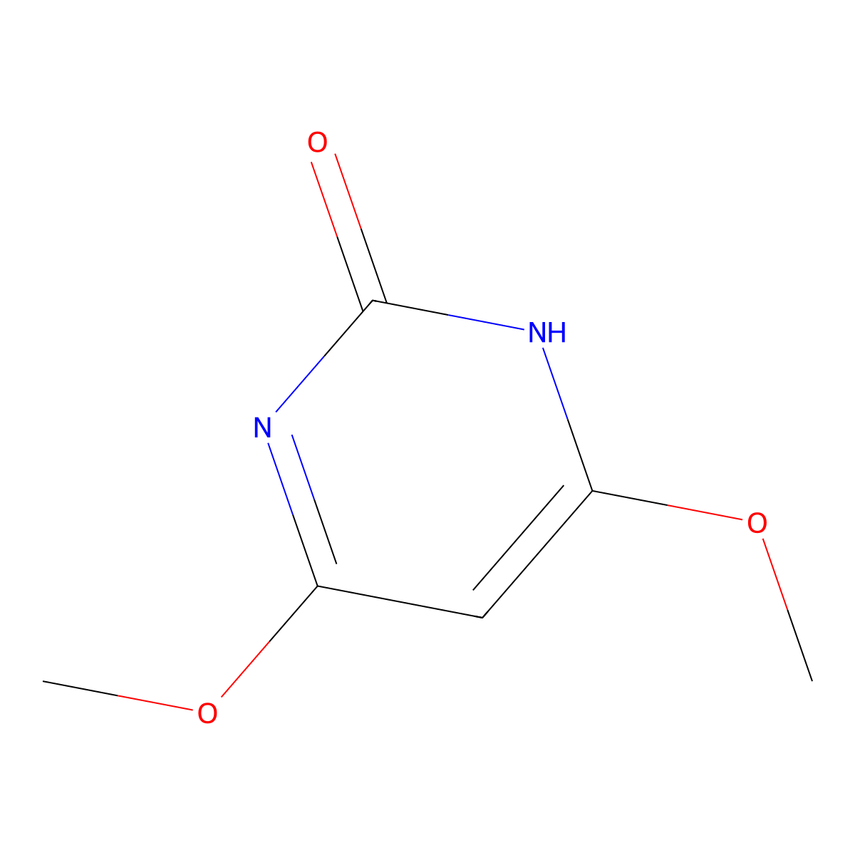 4,6-Dimethoxy-2-hydroxypyrimidine molecular structure, CAS 13223-26-2