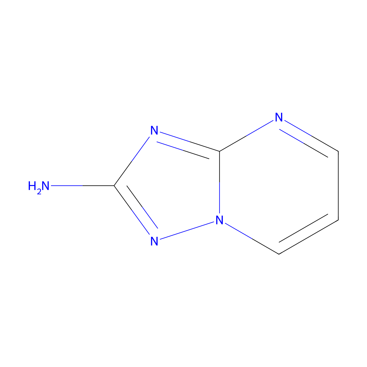 [1,2,4]Triazolo[1,5-a]pyrimidin-2-amine molecular structure, CAS 13223-53-5