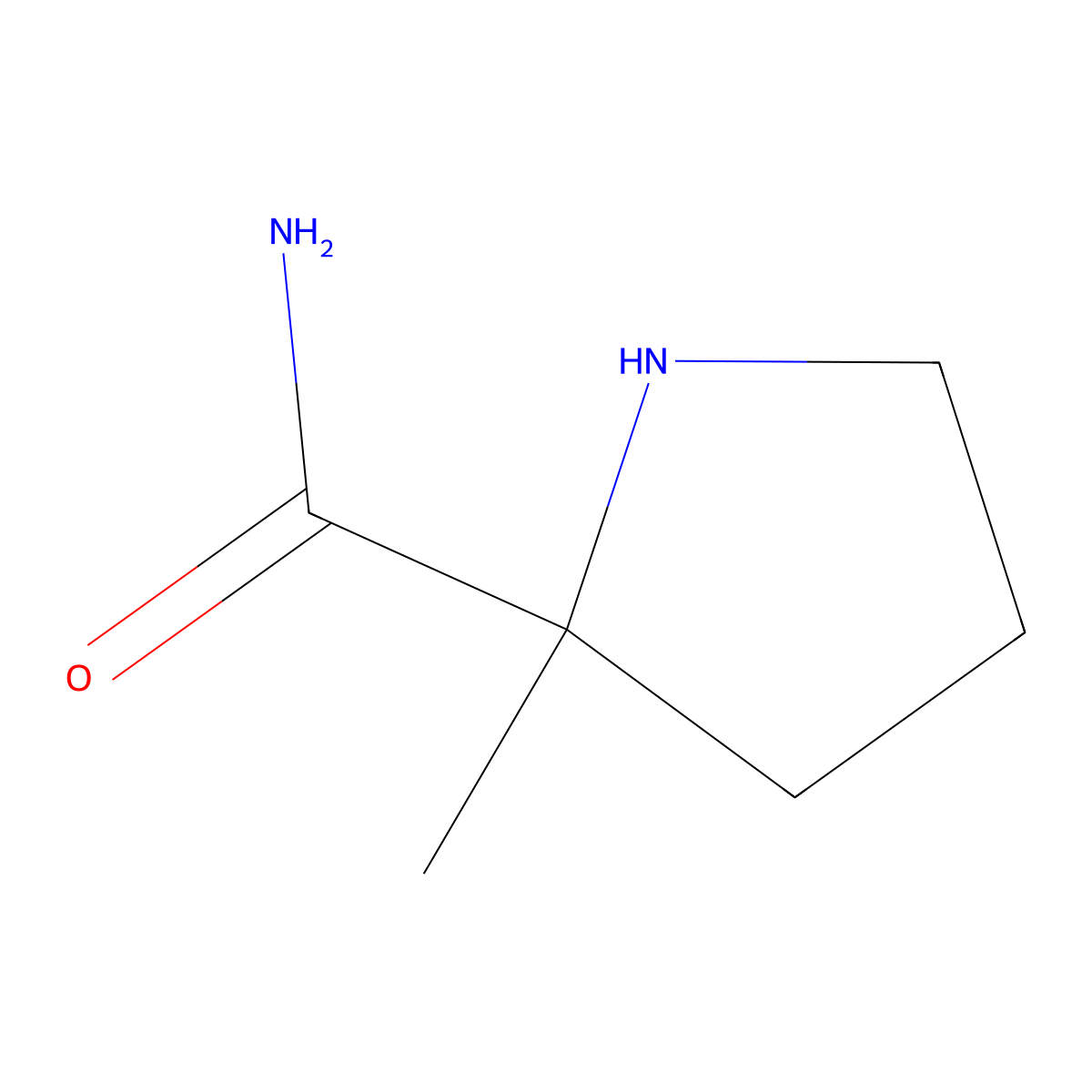 (S)-2-Methylpyrrolidine-2-carboxamide molecular structure, CAS 132235-43-9