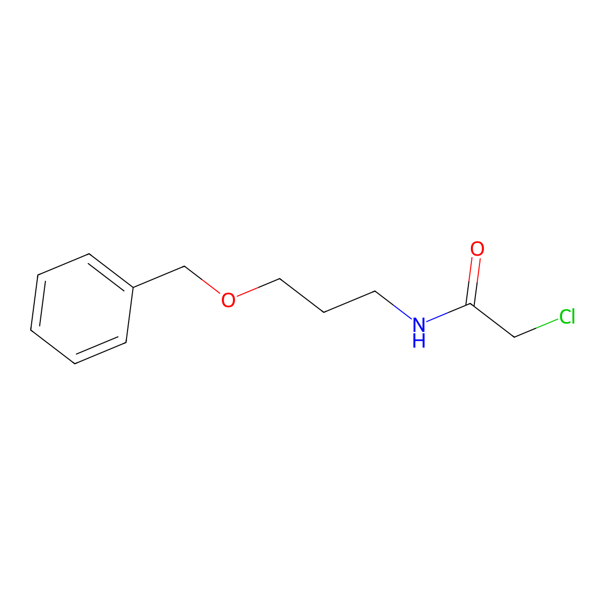 N-[3-(benzyloxy)propyl]-2-chloroacetamide molecular structure, CAS 13224-02-7