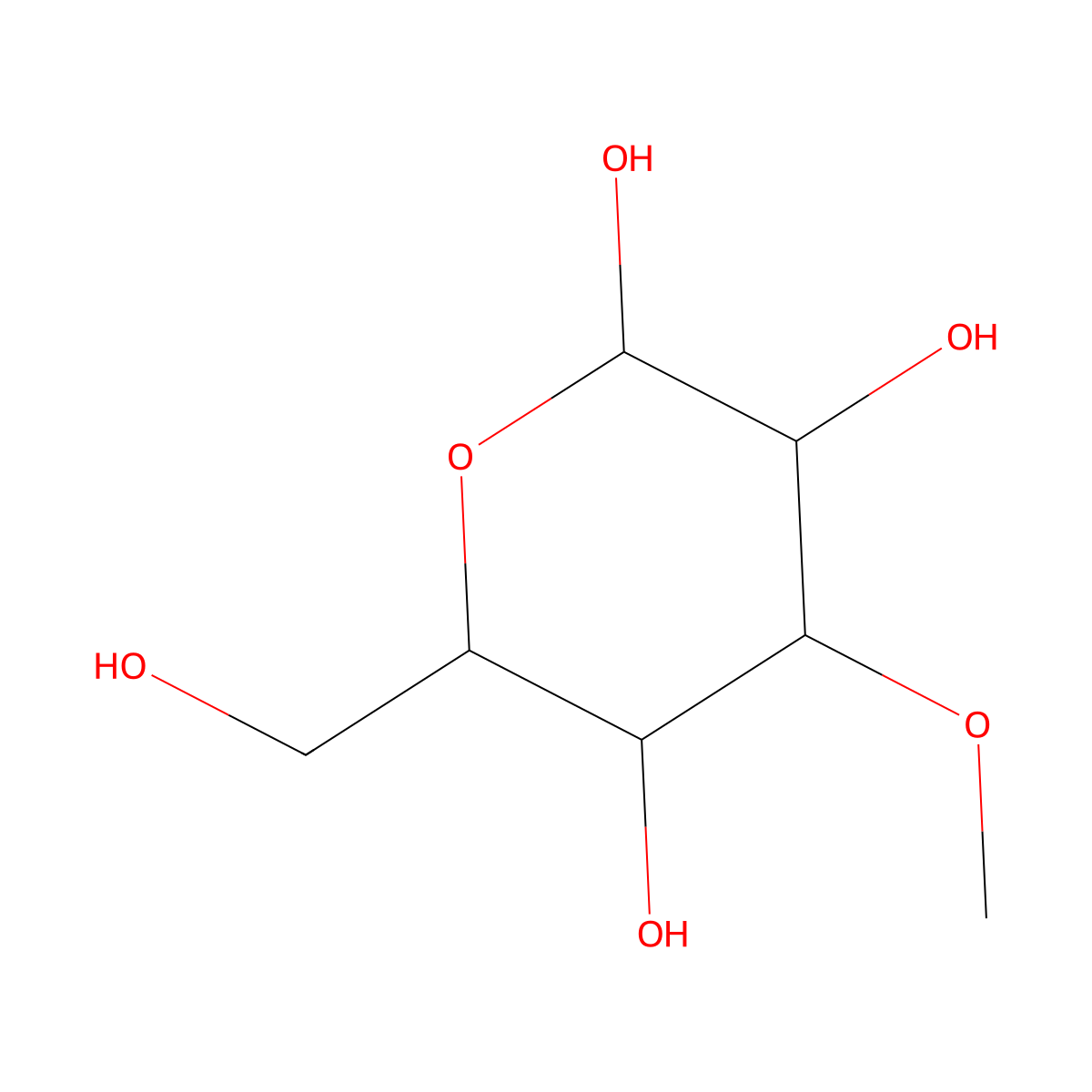 3-O-Methyl-alpha-D-glucopyranose molecular structure, CAS 13224-94-7