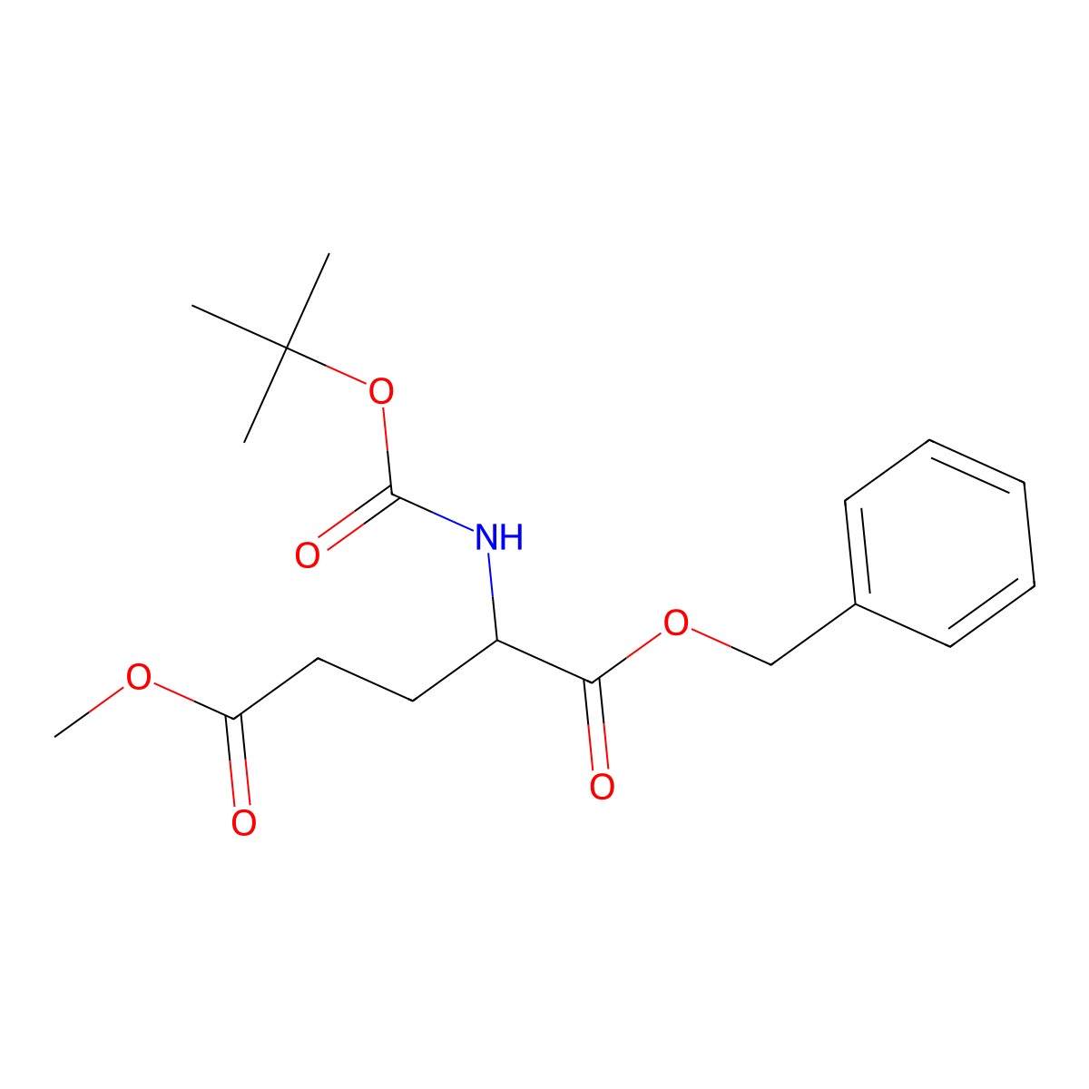 (S)-1-Benzyl 5-methyl 2-((tert-butoxycarbonyl)amino)pentanedioate molecular structure, CAS 132245-78-4