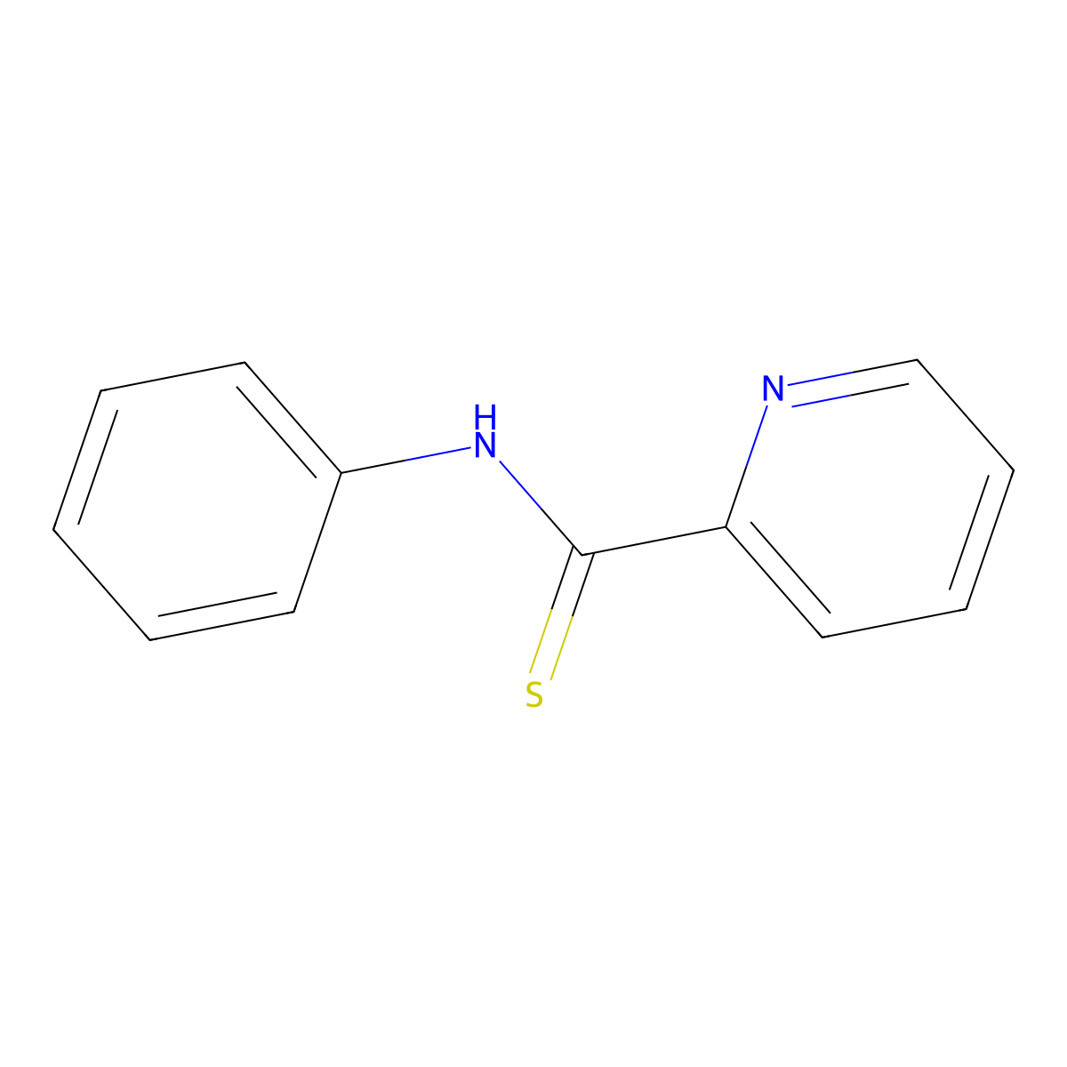 Pyridine-2-carbothioic acid phenylamide molecular structure, CAS 13225-84-8