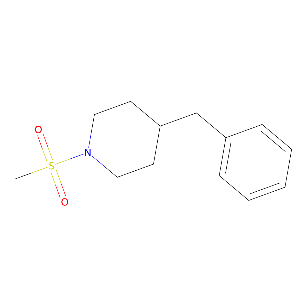 1-Methylsulfonyl-4-benzylpiperidine molecular structure, CAS 132251-82-2