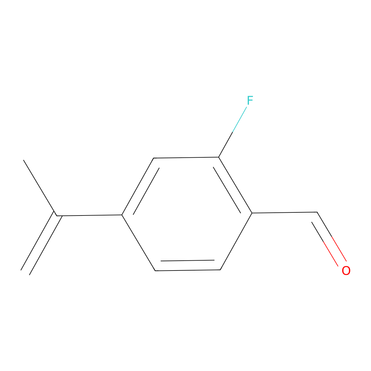 2-Fluoro-4-(prop-1-en-2-yl)benzaldehyde molecular structure, CAS 1322547-73-8