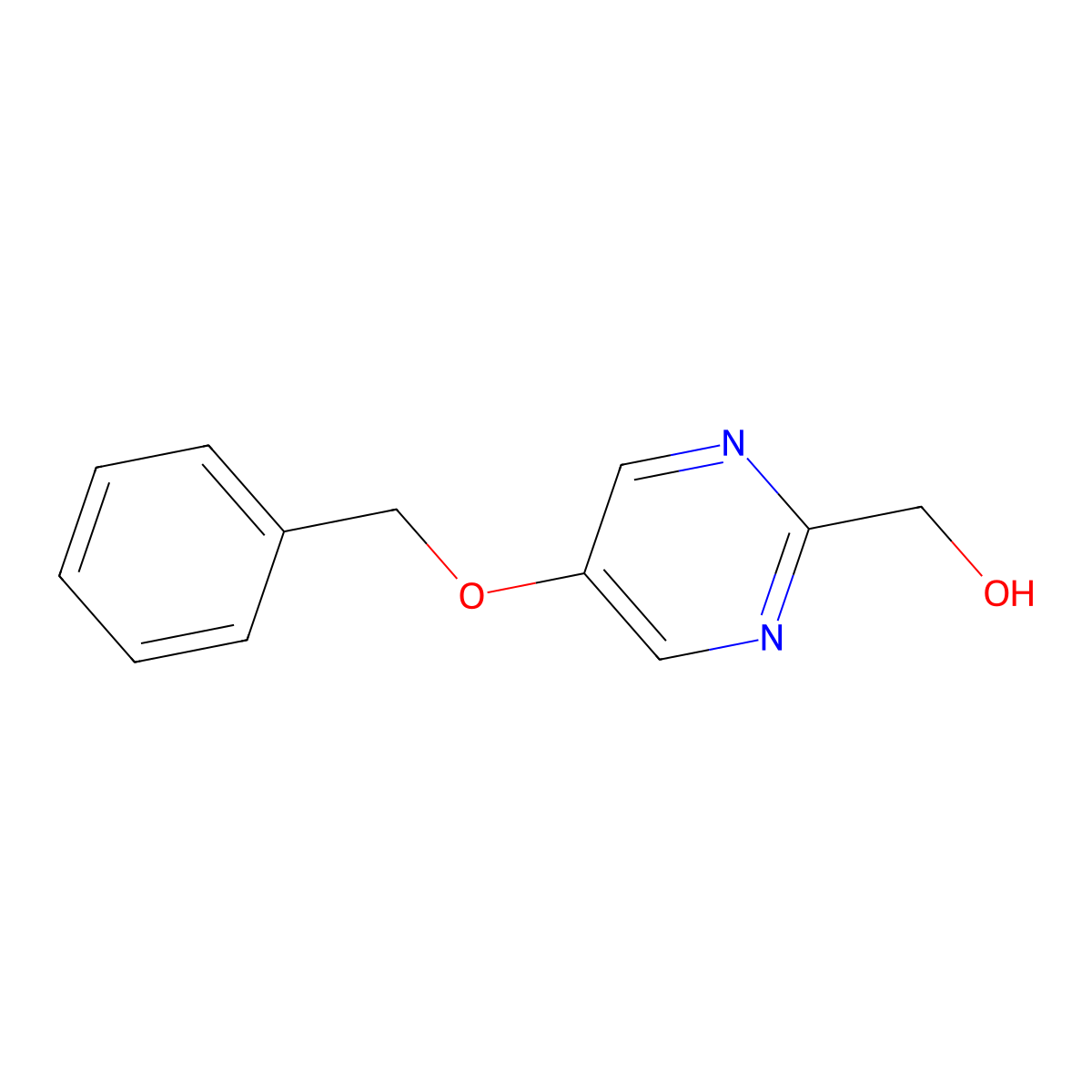 (5-(Benzyloxy)pyrimidin-2-YL)methanol molecular structure, CAS 132259-99-5