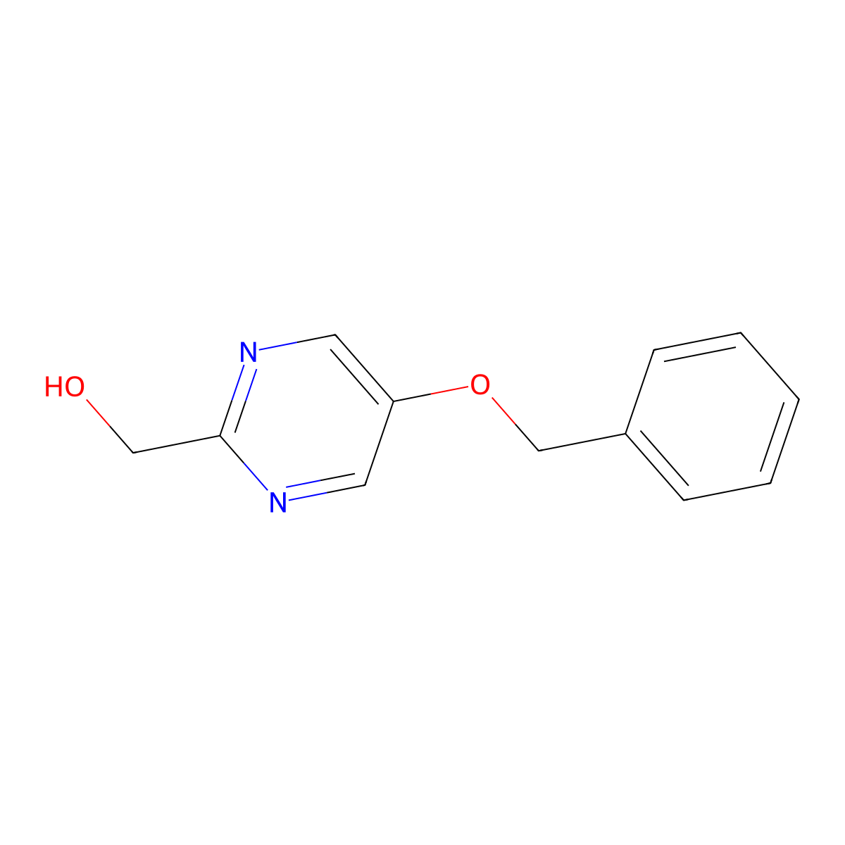 (5-(Benzyloxy)pyrimidin-2-YL)methanol molecular structure, CAS 132259-99-5