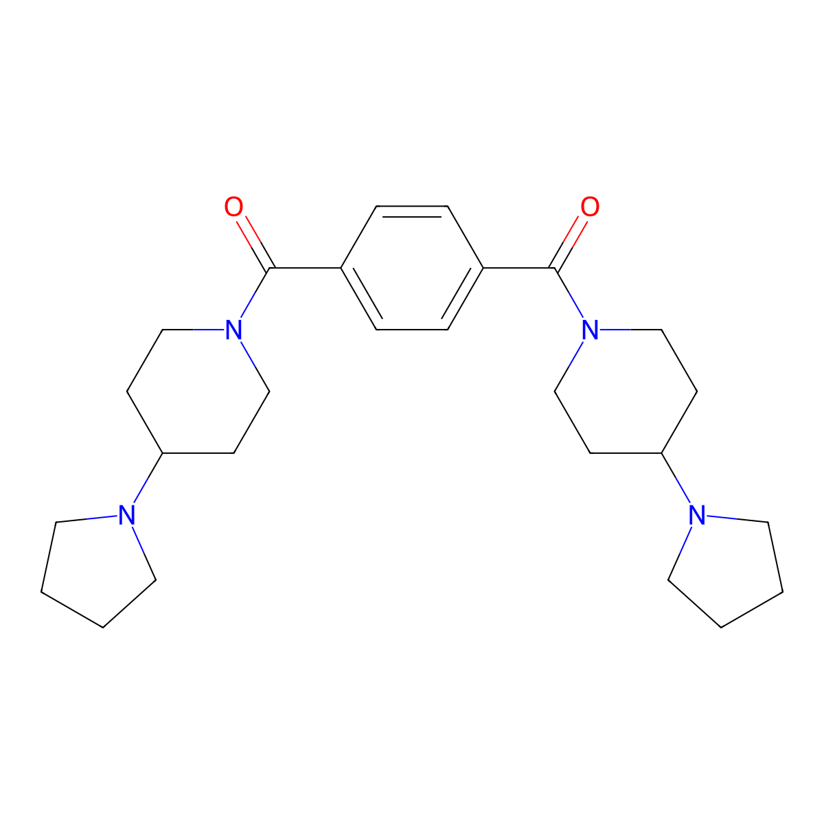 1,4-Bis(4-(pyrrolidinyl)piperidinyl)benzamide molecular structure, CAS 1322591-19-4