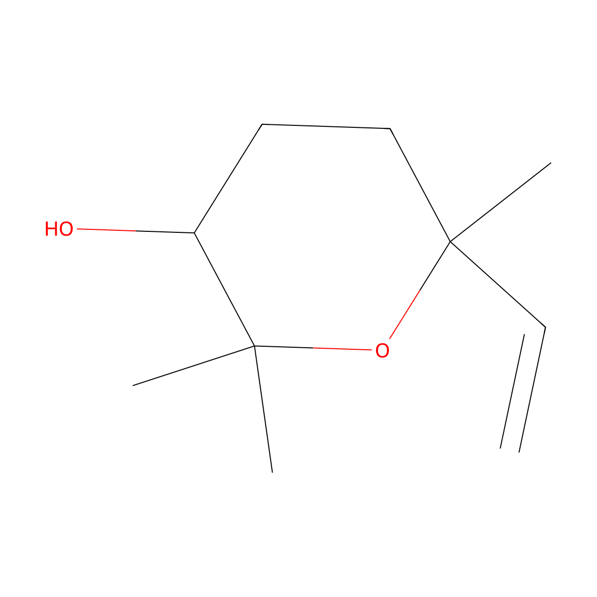 Linalool oxide pyranoid, (+-)- molecular structure, CAS 13226-35-2
