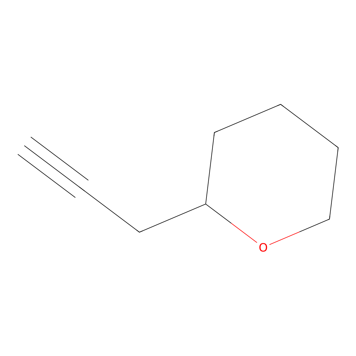 2-(Prop-2-yn-1-yl)oxane molecular structure, CAS 13226-36-3