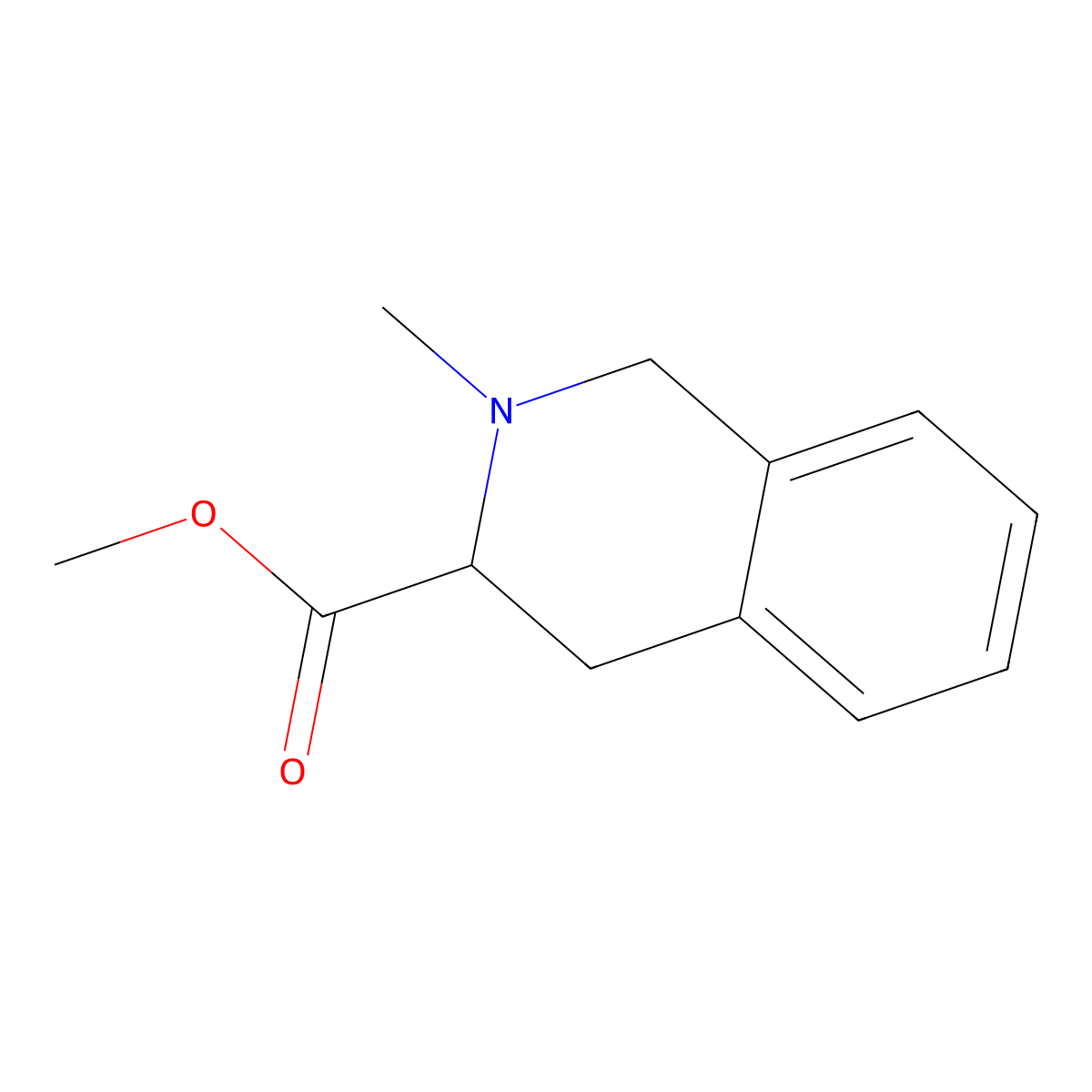 Methyl 2-methyl-1,2,3,4-tetrahydroisoquinoline-3-carboxylate molecular structure, CAS 1322604-25-0
