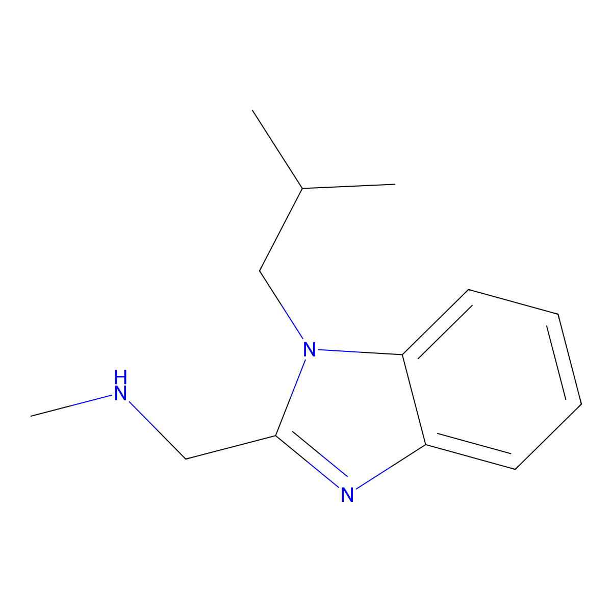 N-methyl-1-[1-(2-methylpropyl)-1H-benzimidazol-2-yl]methanamine molecular structure, CAS 1322604-35-2